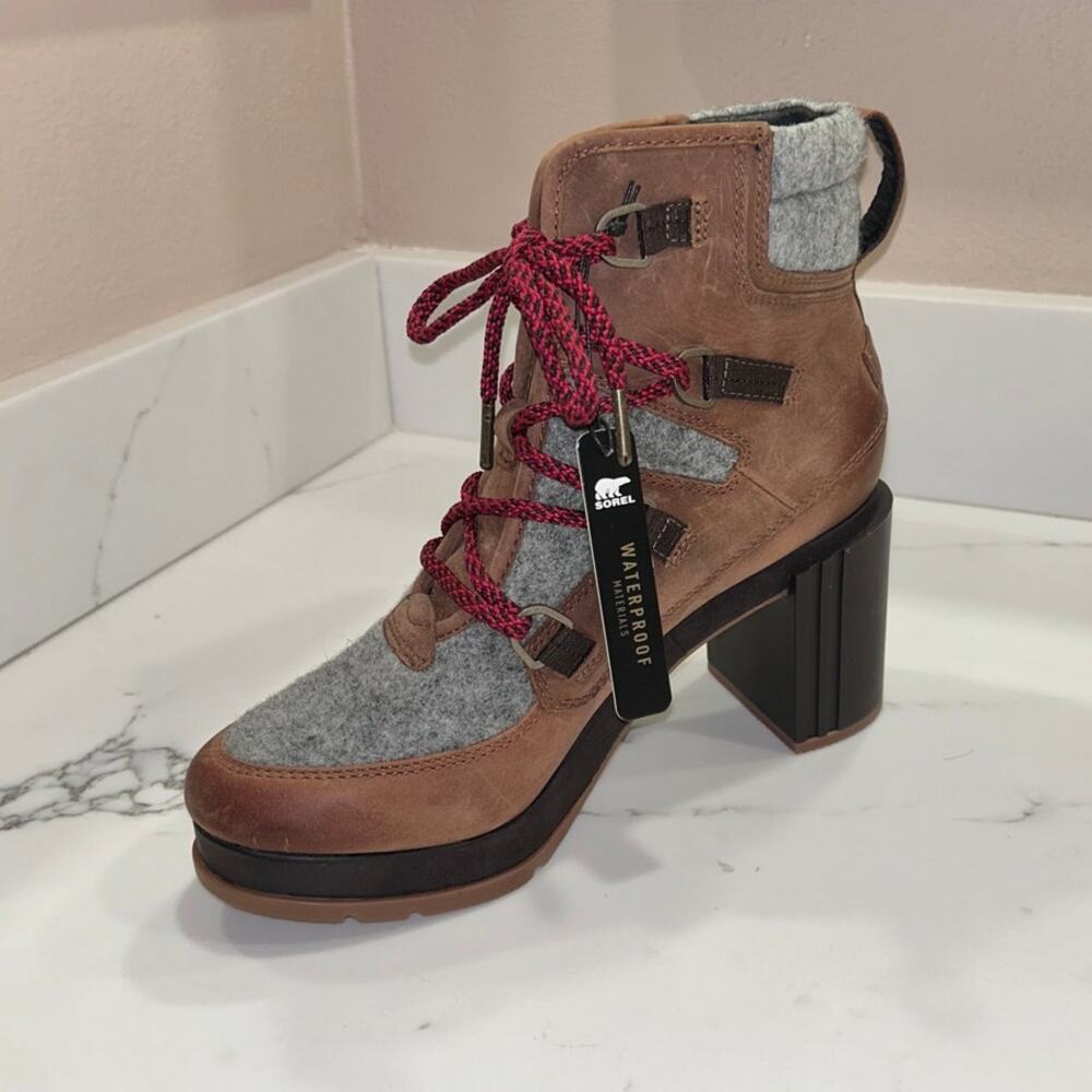 Sorel Blake Lace Boots Tan/Gray, Size 9.5, NWT - Picture 3 of 8